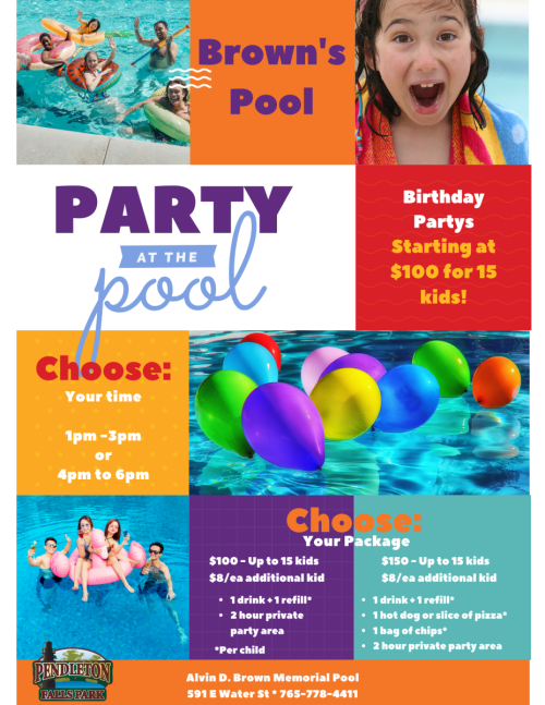 Pool Party Information Sheet